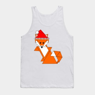 Christmas Fox Origami - Christmas Fox Tank Top